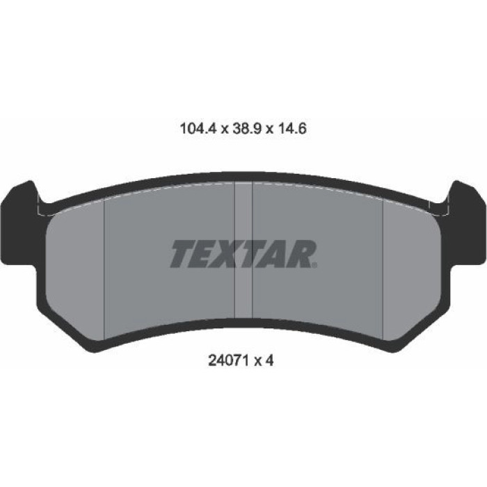 2407101 Textar Bremsbelagsatz 2407101 2407101 Textar Bremsbelagsatz 2407101