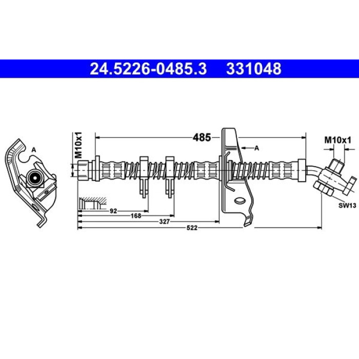 ATE Bremsschlauch 24.5226-0485.3 ATE Bremsschlauch 24.5226-0485.3