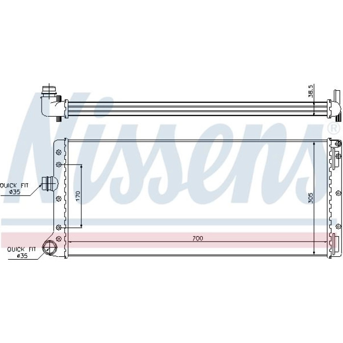 Nissens Wasserkühler PKW 61887 Nissens Wasserkühler PKW 61887