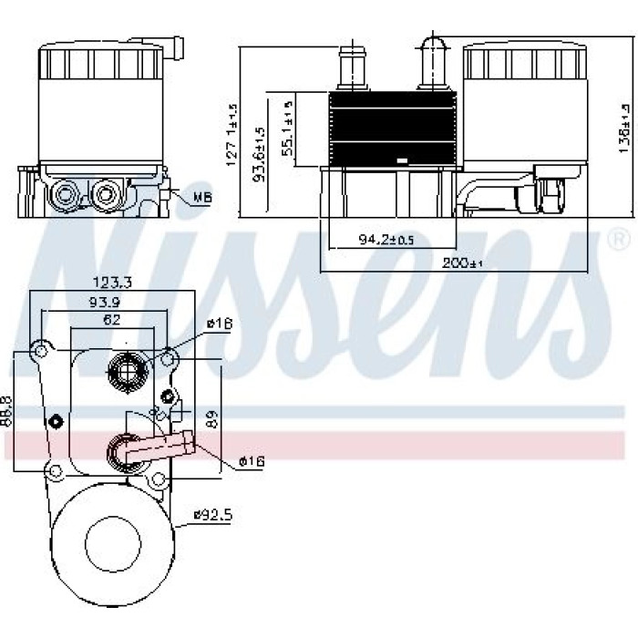 Nissens Ölkühler PKW 90696 Nissens Ölkühler PKW 90696