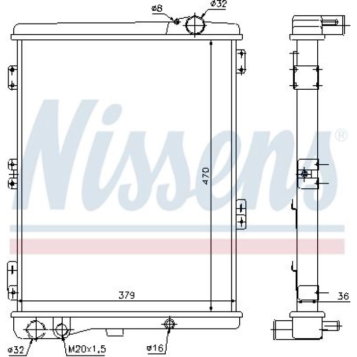 Nissens Wasserkühler PKW 604411 Nissens Wasserkühler PKW 604411