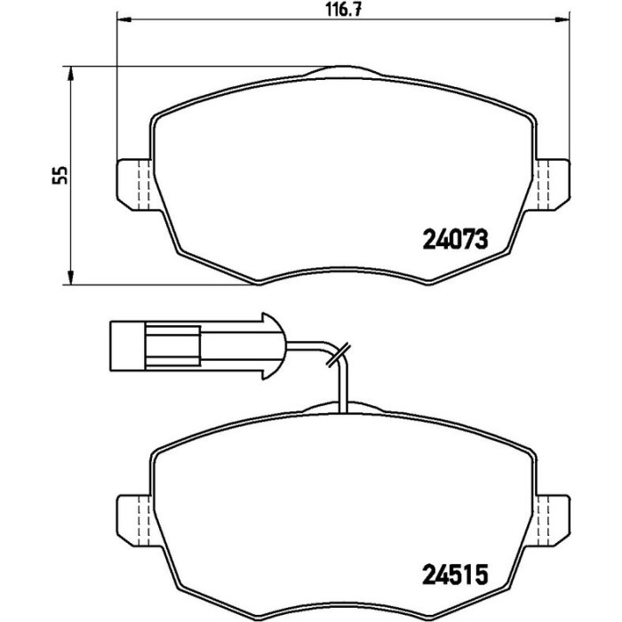 BREMBO Bremsklötze VA P 23 128 BREMBO Bremsklötze VA P 23 128