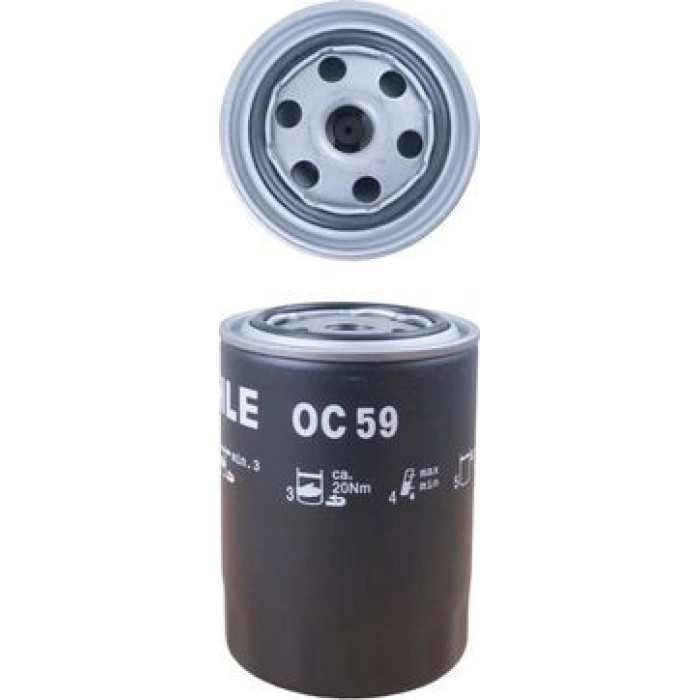 OC 59 MAHLE Ölfilter OC 59, Anschraubfilter, Höhe 142,4 mm – u. a. für Opel Rekord E (17_, 11_, 14_, 16_, 18_, 19_), E Caravan (61_, 66_, 67_), D – OE Nummer 0650372 - l OC 59 MAHLE Ölfilter OC 59, Anschraubfilter, Höhe 142,4 mm – u. a. für Opel Rekord E (17_, 11_, 14_, 16_, 18_, 19_), E Caravan (61_, 66_, 67_), D – OE Nummer 0650372 - l