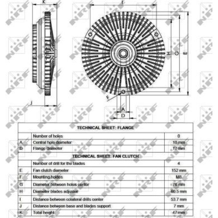 NRF Kühlerlüfterkupplung 49561 NRF Kühlerlüfterkupplung 49561
