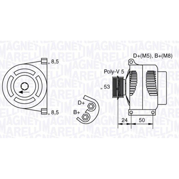 Magneti Marelli Lichtmaschine 063377013010 Magneti Marelli Lichtmaschine 063377013010