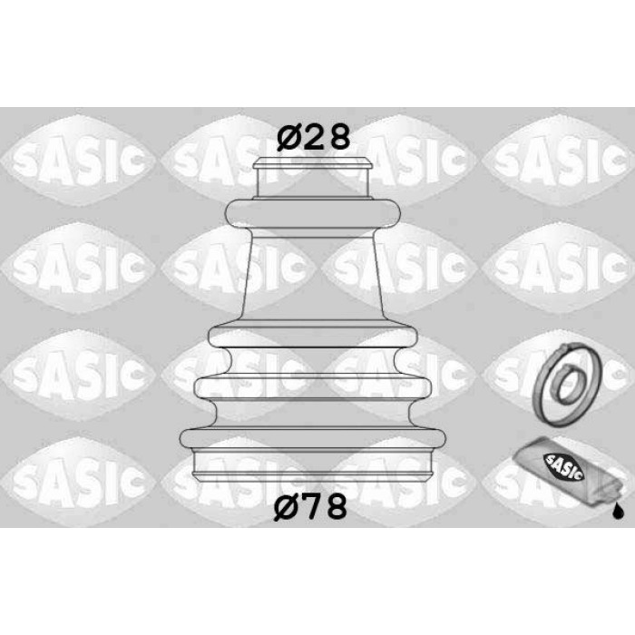 2933733 SASIC Faltenbalgsatz, Antriebswelle 2933733 2933733 SASIC Faltenbalgsatz, Antriebswelle 2933733
