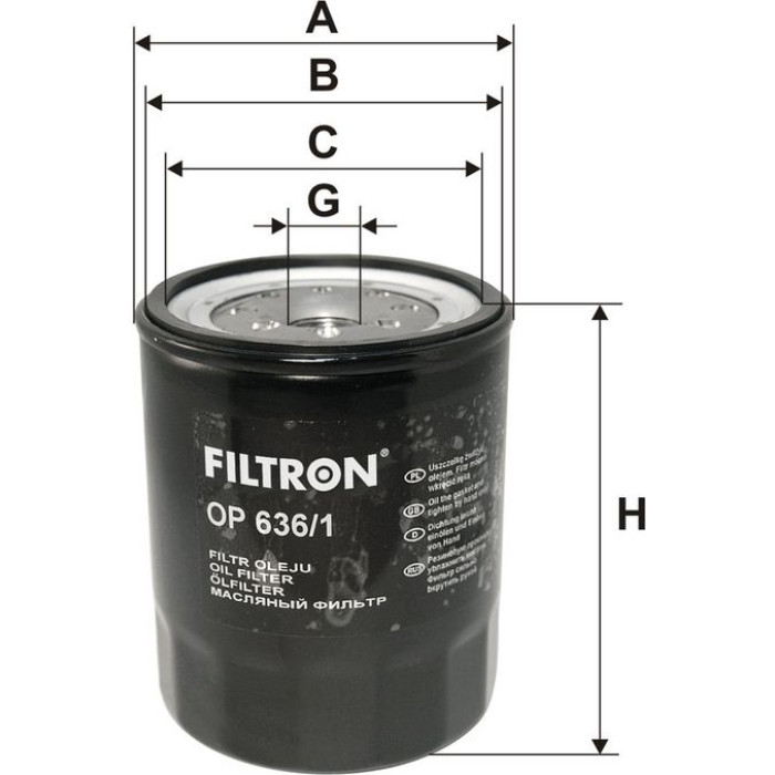 OP 636/1 Filtron Ölfilter OP 636/1 OP 636/1 Filtron Ölfilter OP 636/1