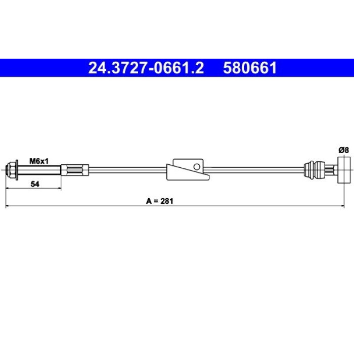 ATE Handbremsseil 24.3727-0661.2 ATE Handbremsseil 24.3727-0661.2