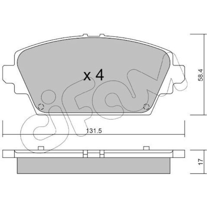 CIFAM Bremsbelagsatz, Scheibenbremse 822-464-0 CIFAM Bremsbelagsatz, Scheibenbremse 822-464-0