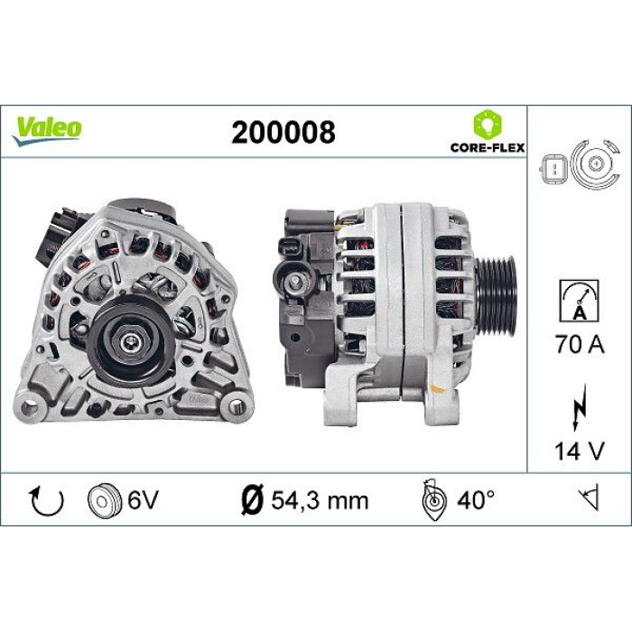 Valeo Lichtmaschine 200008 Valeo Lichtmaschine 200008