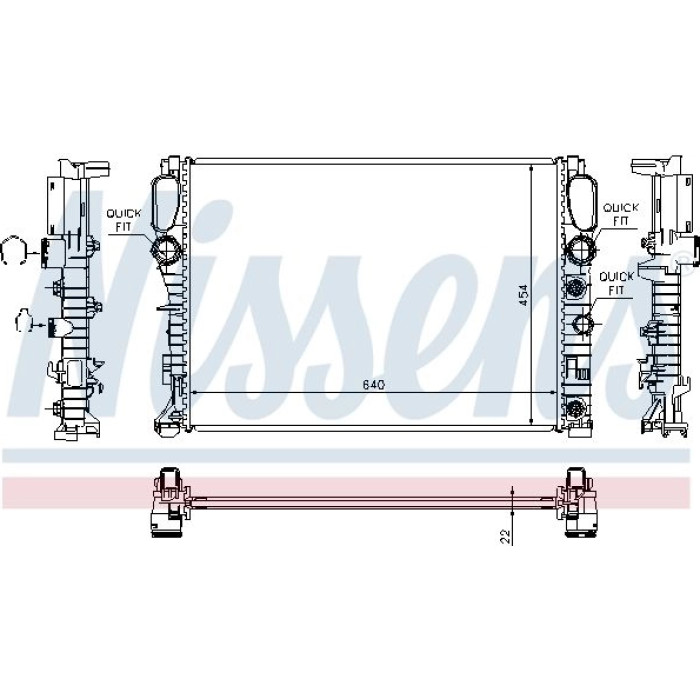 Nissens Wasserkühler PKW 62792A Nissens Wasserkühler PKW 62792A