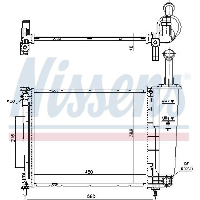 Nissens Wasserkühler PKW 617873 Nissens Wasserkühler PKW 617873