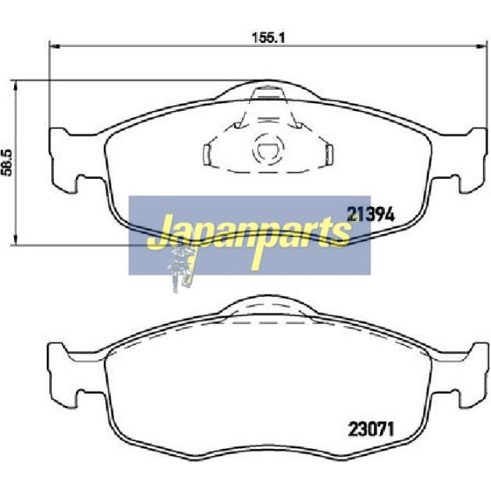 Japanparts Bremsbeläge PA-0317AF Japanparts Bremsbeläge PA-0317AF