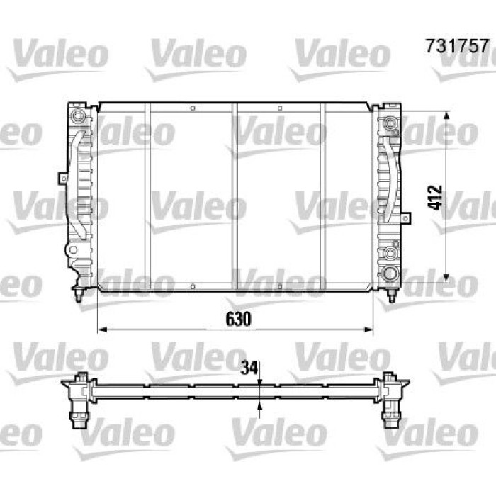 Valeo Motorkühler 731757 Valeo Motorkühler 731757