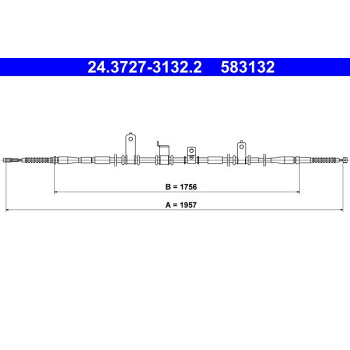 ATE Handbremsseil 24.3727-3132.2 ATE Handbremsseil 24.3727-3132.2