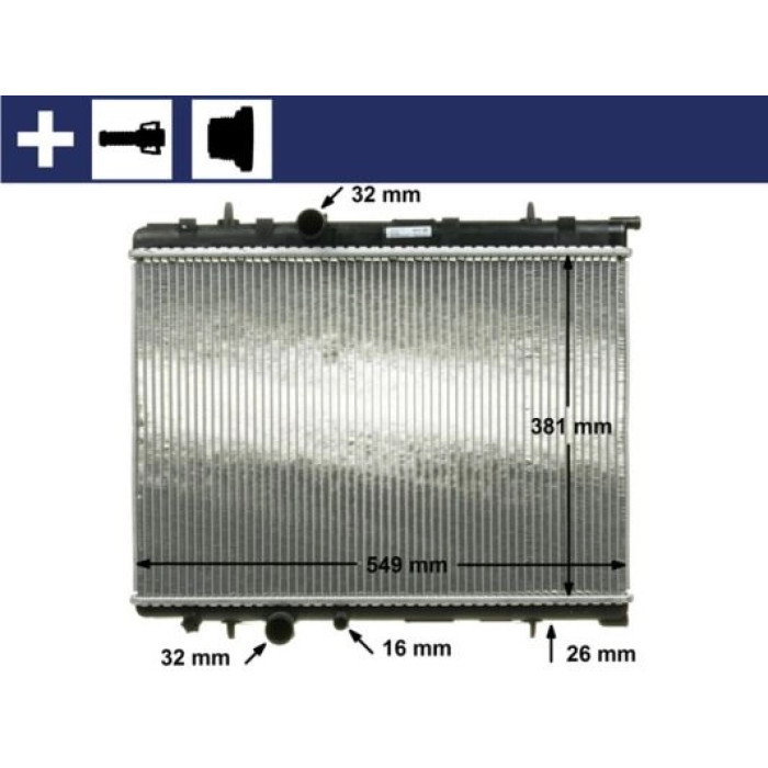 MAHLE Kühler, Motorkühlung CR 524 000S MAHLE Kühler, Motorkühlung CR 524 000S