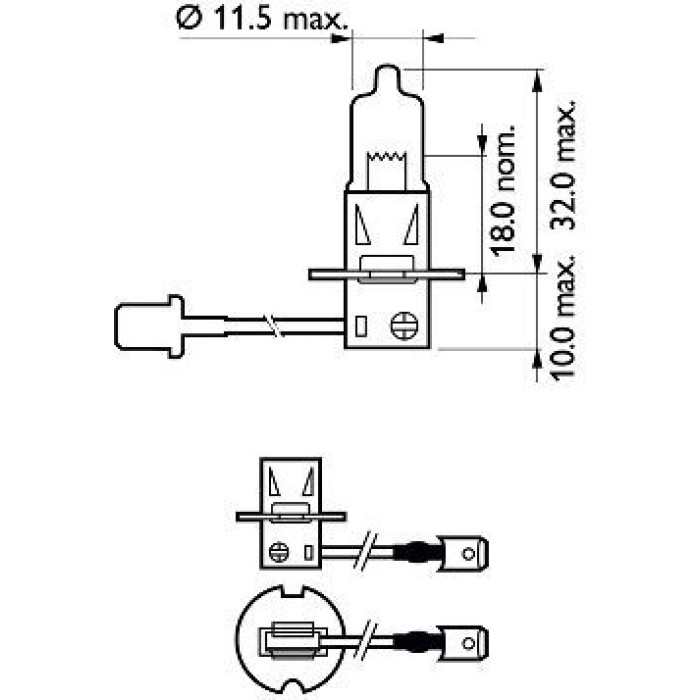 12336PRC1 PHILIPS H3 Halogenlampe Vision 12 V 55 W PK22s, 1 Stück - 12336PRC1 - l 12336PRC1 PHILIPS H3 Halogenlampe Vision 12 V 55 W PK22s, 1 Stück - 12336PRC1 - l