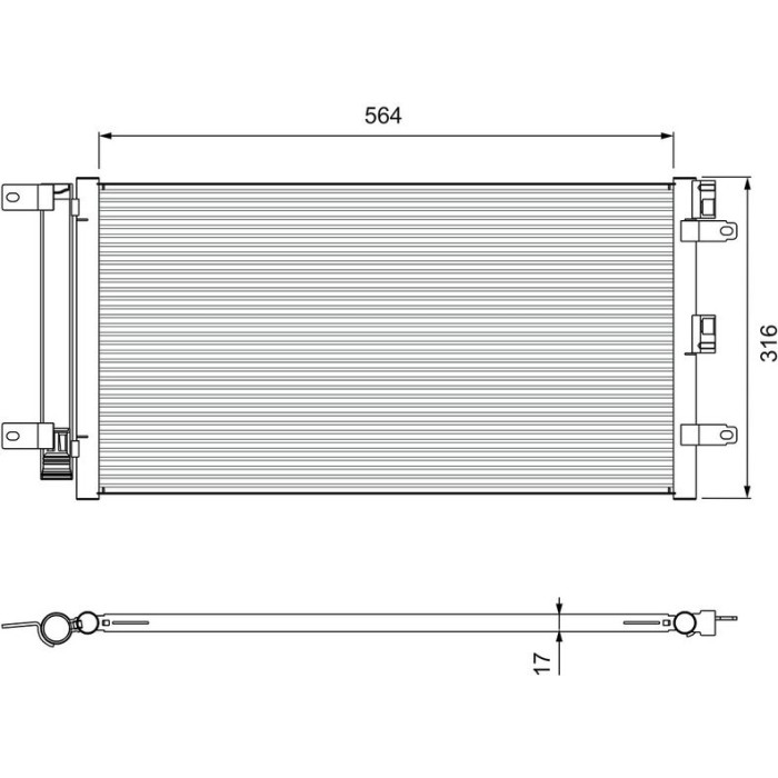 Valeo Klimakondensator 814401 Valeo Klimakondensator 814401