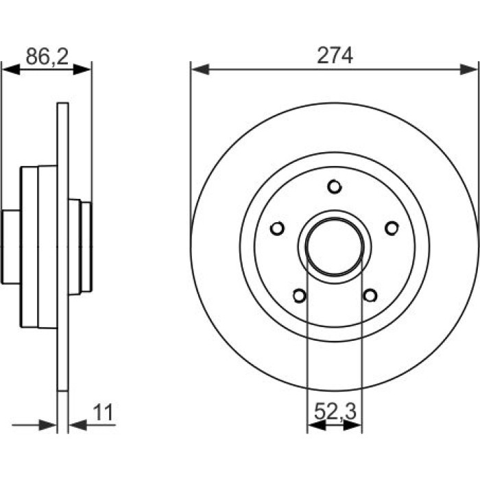 Bosch Bremsscheibe 0 986 479 682 Bosch Bremsscheibe 0 986 479 682