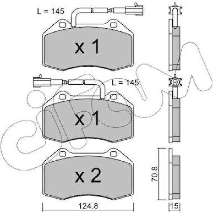 CIFAM Bremsbelagsatz, Scheibenbremse 822-651-2
