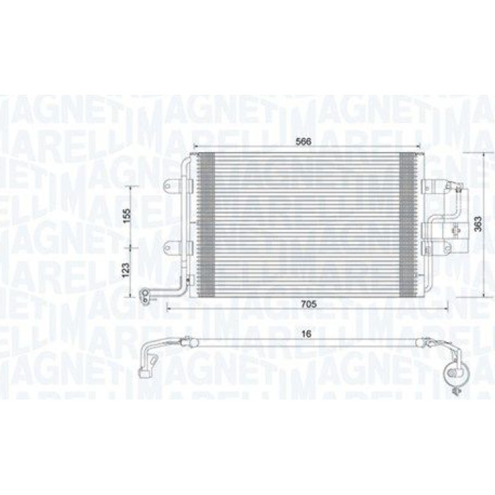 Magneti Marelli Klimakondensator 350203735000 Magneti Marelli Klimakondensator 350203735000
