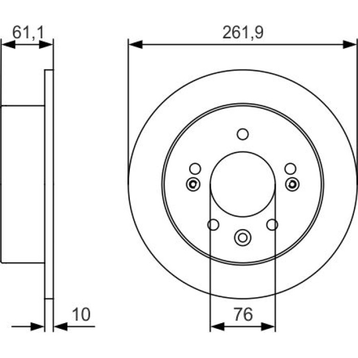 Bosch Bremsscheibe 0 986 479 R09 Bosch Bremsscheibe 0 986 479 R09