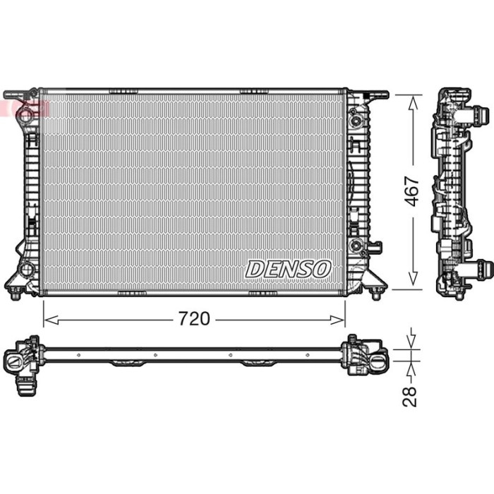 Denso Motorkühler DRM02021 Denso Motorkühler DRM02021