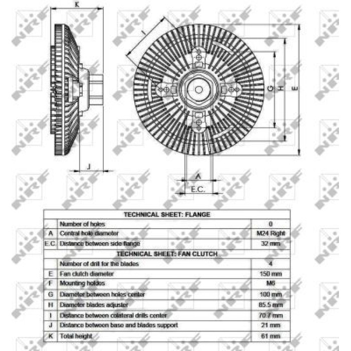 NRF Kühlerlüfterkupplung 49551 NRF Kühlerlüfterkupplung 49551