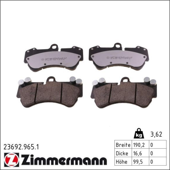 23692.965.1 ZIMMERMANN Bremsbeläge 23692.965.1 23692.965.1 ZIMMERMANN Bremsbeläge 23692.965.1