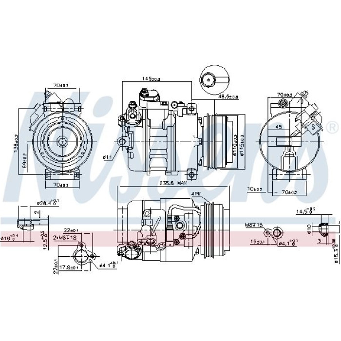 Nissens Klimakompressor PKW 89080 Nissens Klimakompressor PKW 89080