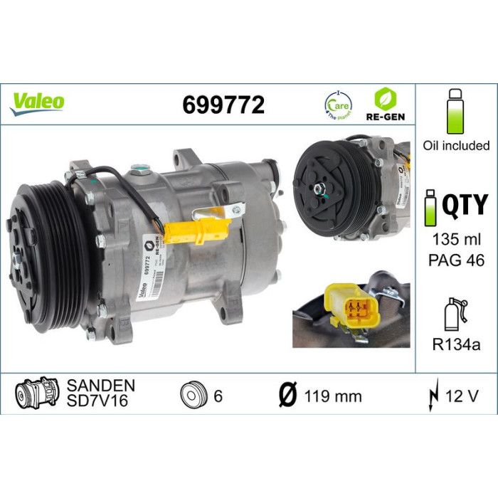 699772 Valeo Kompressor 699772 699772 Valeo Kompressor 699772