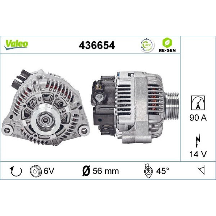 Valeo Lichtmaschine 436654 Valeo Lichtmaschine 436654