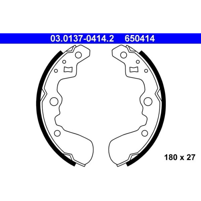 ATE Bremsbacken 03.0137-0414.2 ATE Bremsbacken 03.0137-0414.2