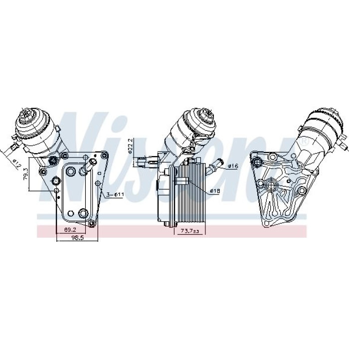 Nissens Ölkühler PKW 91347 Nissens Ölkühler PKW 91347