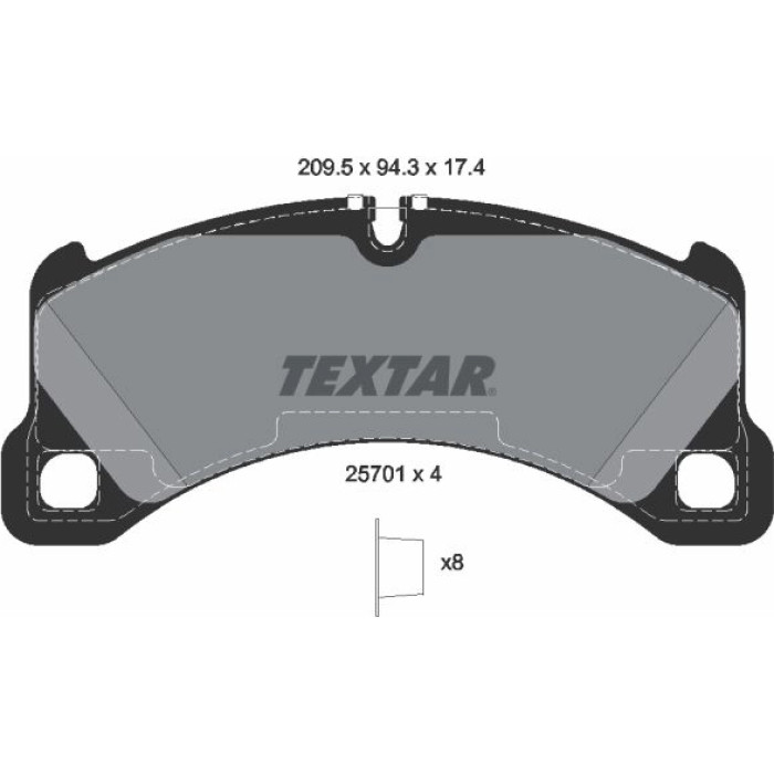 Textar Bremsbelagsatz 2570101 Textar Bremsbelagsatz 2570101