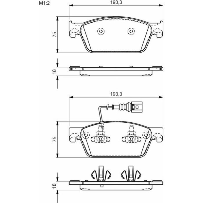 Bosch Bremsbelagsatz 0 986 494 553 Bosch Bremsbelagsatz 0 986 494 553