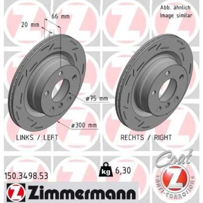 Zimmermann Bremsscheibe 150.3498.53 Zimmermann Bremsscheibe 150.3498.53
