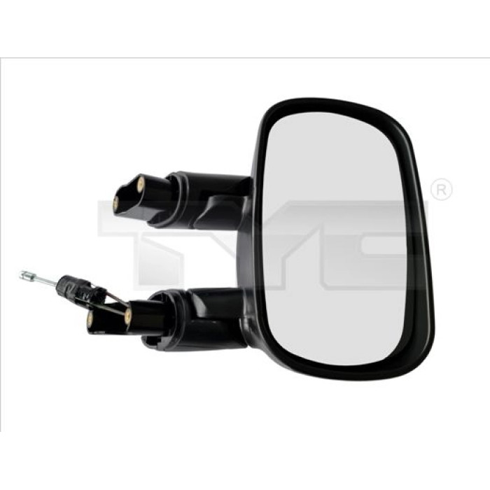TYC Außenspiegel links mechanisch verstellbar mit Seilzug, grundiert, konvex 309-0058 OE Nummer 735394524 - l