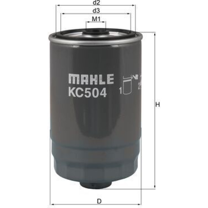 KC 504 MAHLE Kraftstofffilter KC 504, Anschraubfilter, Höhe 143,2 mm – u. a. für Hyundai Santa Fé III (DM, DMA), Grand Fé, Kia Sorento II (XM) – OE Nummer 319222W000 - l KC 504 MAHLE Kraftstofffilter KC 504, Anschraubfilter, Höhe 143,2 mm – u. a. für Hyundai Santa Fé III (DM, DMA), Grand Fé, Kia Sorento II (XM) – OE Nummer 319222W000 - l