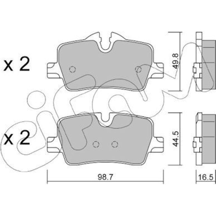 CIFAM Bremsbelagsatz, Scheibenbremse 822-1264-0 CIFAM Bremsbelagsatz, Scheibenbremse 822-1264-0