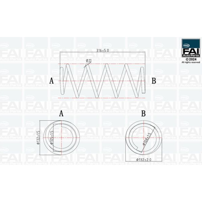 FAI AUTOPARTS Fahrwerksfeder SP071 FAI AUTOPARTS Fahrwerksfeder SP071