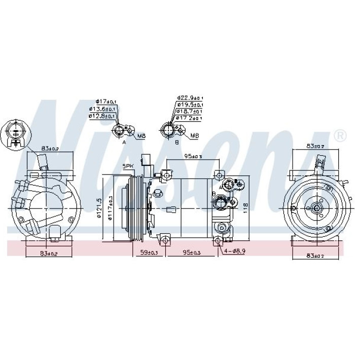 Nissens Klimakompressor PKW 890682 Nissens Klimakompressor PKW 890682