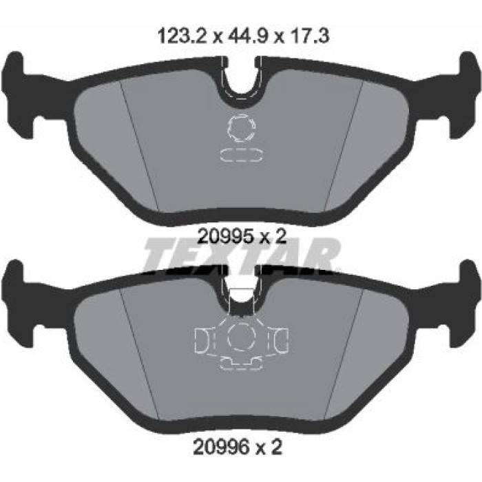Textar Bremsbelagsatz 2099501 Textar Bremsbelagsatz 2099501