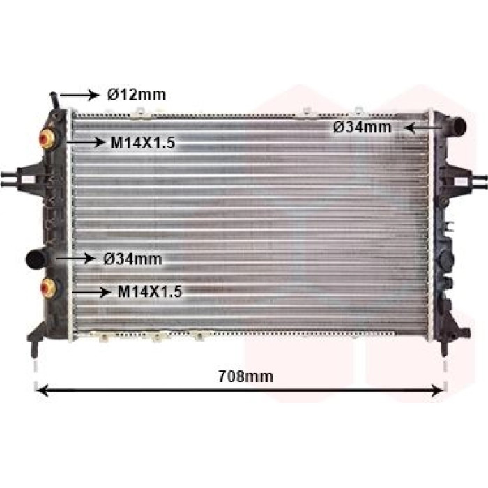 Van Wezel Motorkühler 37002253 Van Wezel Motorkühler 37002253