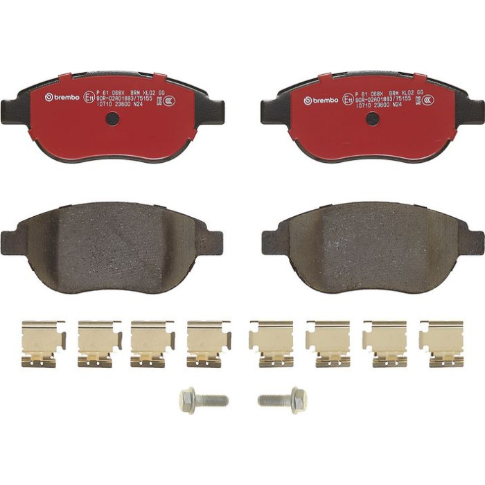 P 61 068X Brembo Xtra Bremsbelagsatz Vorderachse – P 61 068X – 137 x 57 x 19 mm – Bremssystem Bosch – OE Nummer 1611838880 P 61 068X Brembo Xtra Bremsbelagsatz Vorderachse – P 61 068X – 137 x 57 x 19 mm – Bremssystem Bosch – OE Nummer 1611838880