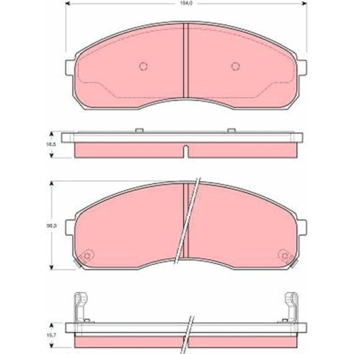 TRW Bremsbelagsatz Kia P. Karneval GDB3261