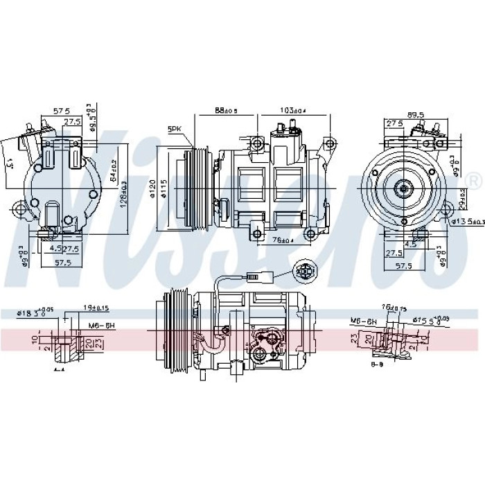 Nissens Klimakompressor PKW 890315 Nissens Klimakompressor PKW 890315
