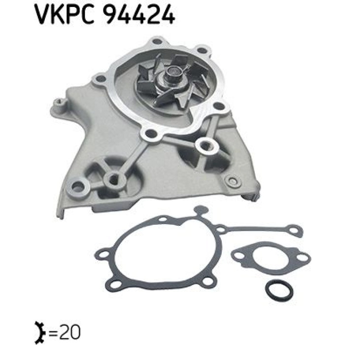 SKF Wasserpumpe / Kühlmittelpumpe VKPC 94424 SKF Wasserpumpe / Kühlmittelpumpe VKPC 94424
