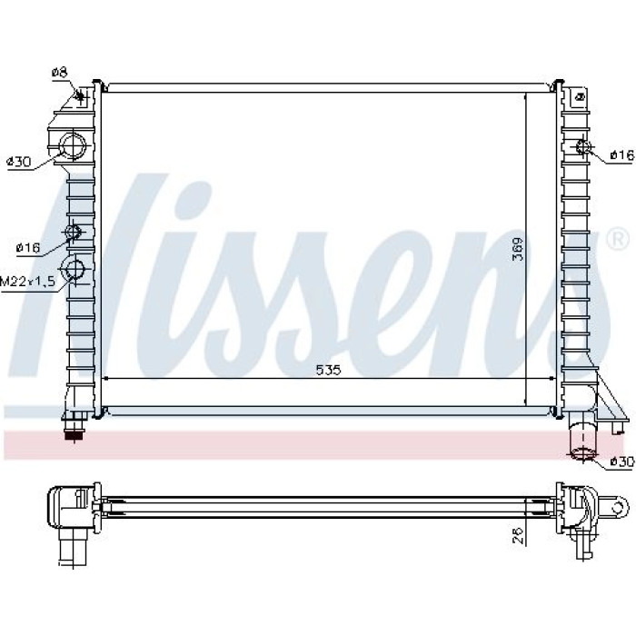 Nissens Wasserkühler PKW 65517 Nissens Wasserkühler PKW 65517
