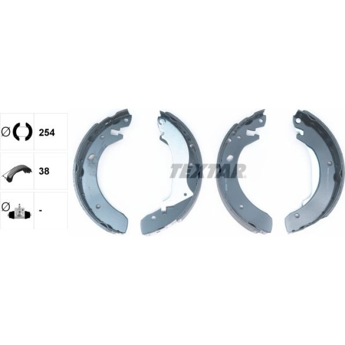 Textar Bremsbackensatz 91055600 – 254 x 38